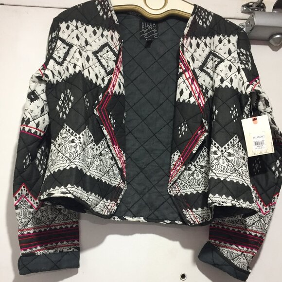 BILLABONG OPEN FRONT CROPPED QUILTED JACKETS SIZE M - Picture 1 of 9